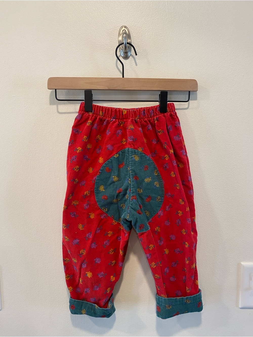 Vintage echo fields cotton corduroy pants sz 4t 100% cotton floral Colorblock
